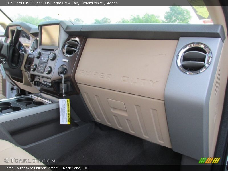 Oxford White / Adobe 2015 Ford F350 Super Duty Lariat Crew Cab