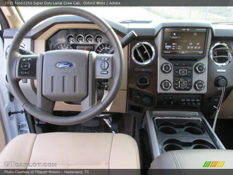 Oxford White / Adobe 2015 Ford F350 Super Duty Lariat Crew Cab