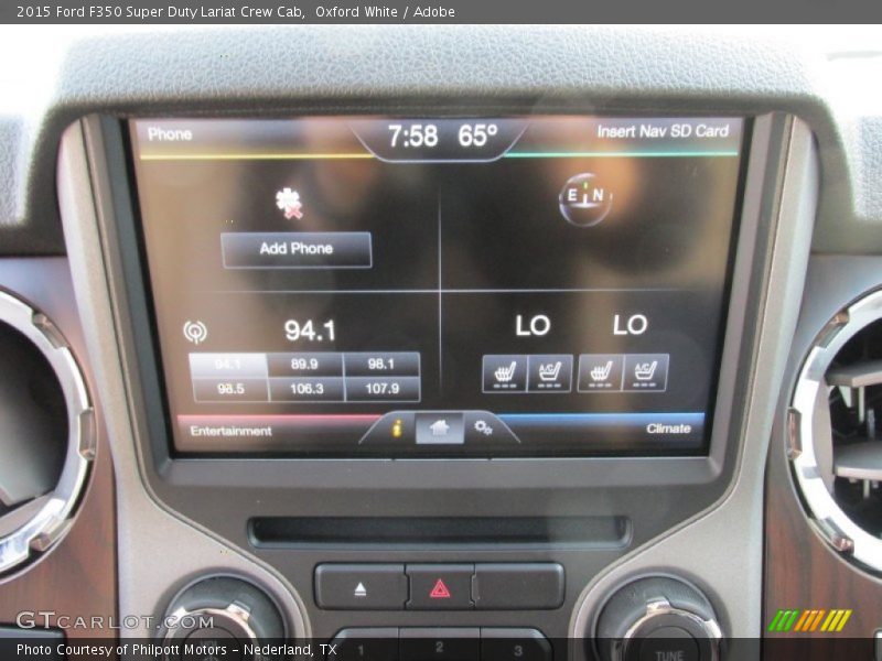 Oxford White / Adobe 2015 Ford F350 Super Duty Lariat Crew Cab