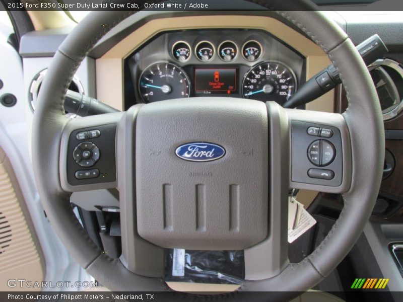 Oxford White / Adobe 2015 Ford F350 Super Duty Lariat Crew Cab