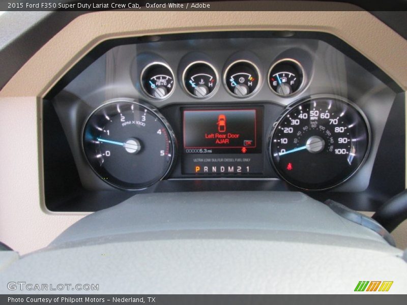 Oxford White / Adobe 2015 Ford F350 Super Duty Lariat Crew Cab