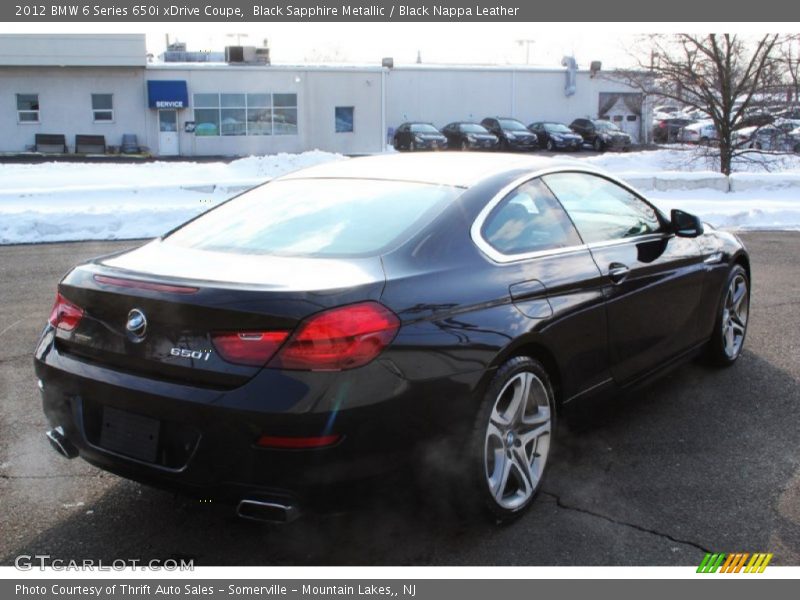 Black Sapphire Metallic / Black Nappa Leather 2012 BMW 6 Series 650i xDrive Coupe