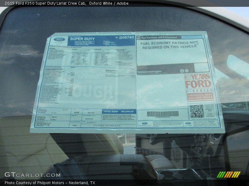 Oxford White / Adobe 2015 Ford F350 Super Duty Lariat Crew Cab