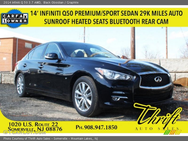 Black Obsidian / Graphite 2014 Infiniti Q 50 3.7 AWD