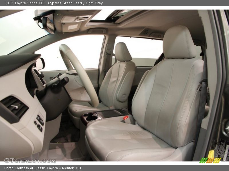 Cypress Green Pearl / Light Gray 2012 Toyota Sienna XLE