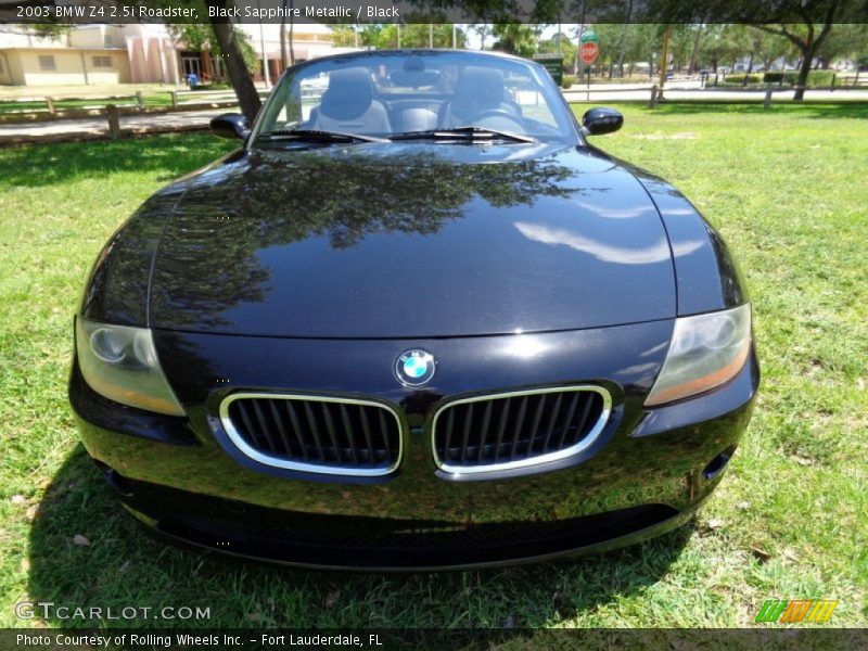Black Sapphire Metallic / Black 2003 BMW Z4 2.5i Roadster