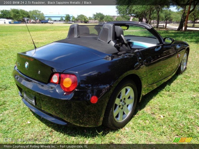 Black Sapphire Metallic / Black 2003 BMW Z4 2.5i Roadster