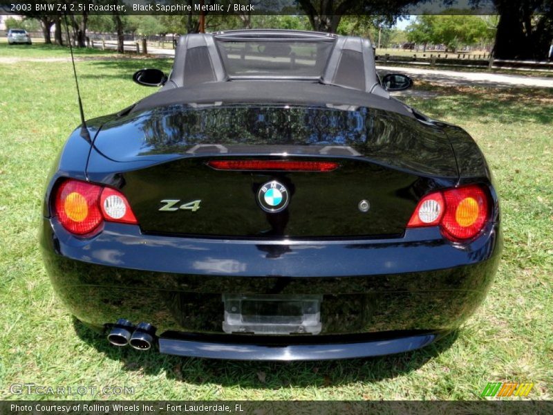 Black Sapphire Metallic / Black 2003 BMW Z4 2.5i Roadster