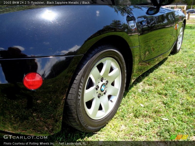 Black Sapphire Metallic / Black 2003 BMW Z4 2.5i Roadster