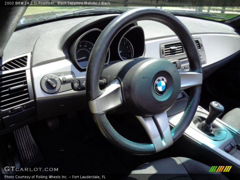 Black Sapphire Metallic / Black 2003 BMW Z4 2.5i Roadster