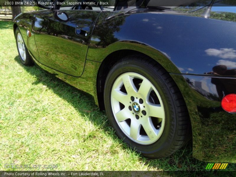 Black Sapphire Metallic / Black 2003 BMW Z4 2.5i Roadster