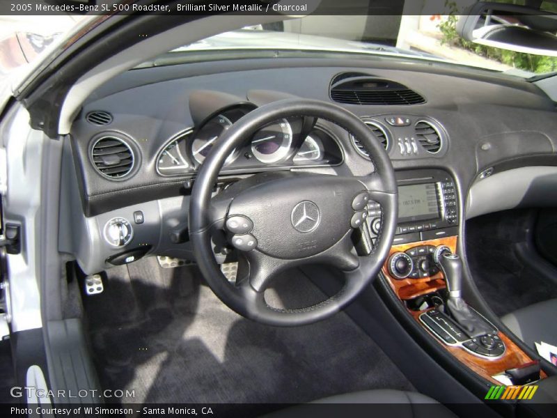 Brilliant Silver Metallic / Charcoal 2005 Mercedes-Benz SL 500 Roadster