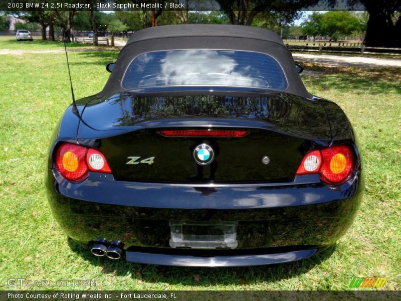 Black Sapphire Metallic / Black 2003 BMW Z4 2.5i Roadster