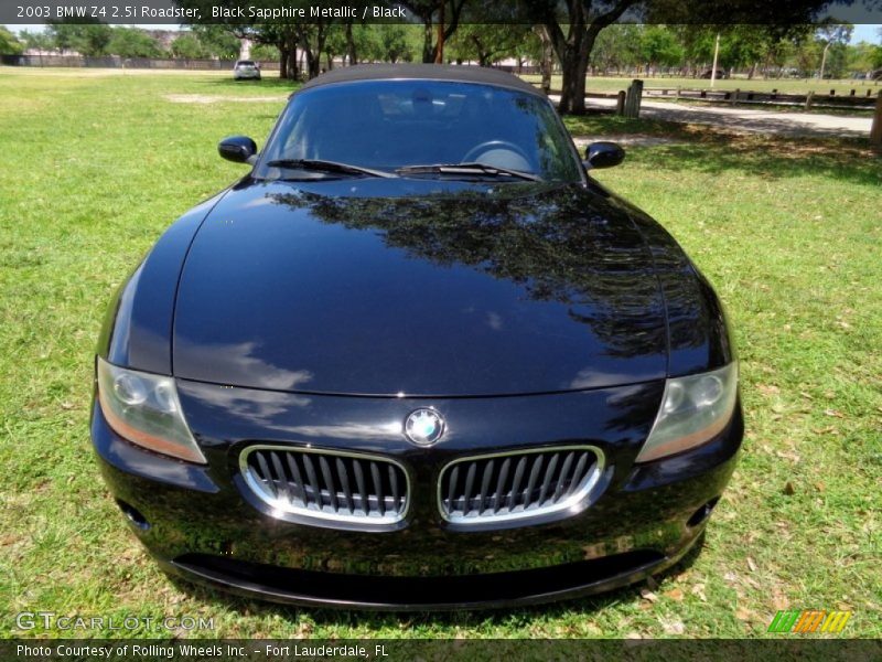 Black Sapphire Metallic / Black 2003 BMW Z4 2.5i Roadster