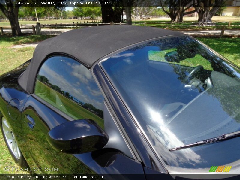 Black Sapphire Metallic / Black 2003 BMW Z4 2.5i Roadster