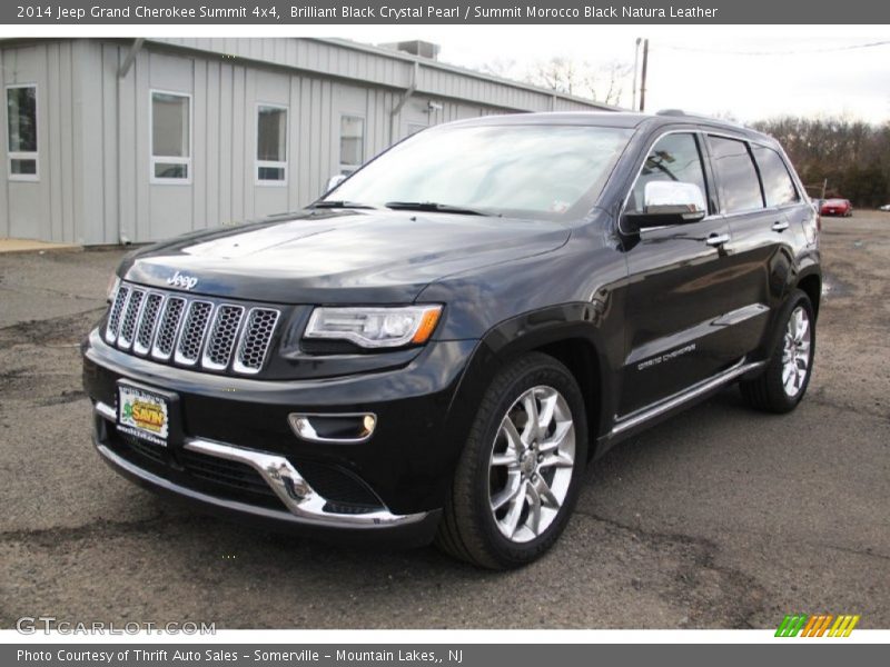 Brilliant Black Crystal Pearl / Summit Morocco Black Natura Leather 2014 Jeep Grand Cherokee Summit 4x4