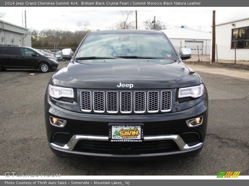 Brilliant Black Crystal Pearl / Summit Morocco Black Natura Leather 2014 Jeep Grand Cherokee Summit 4x4