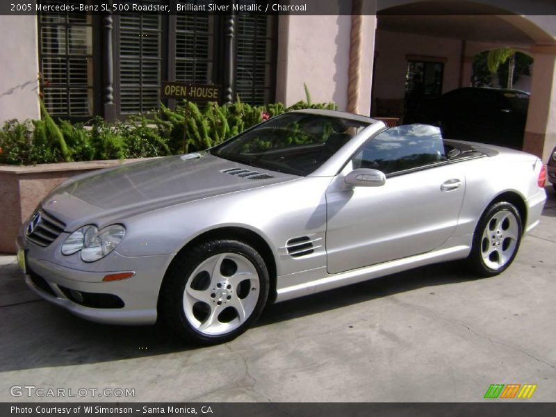 Brilliant Silver Metallic / Charcoal 2005 Mercedes-Benz SL 500 Roadster