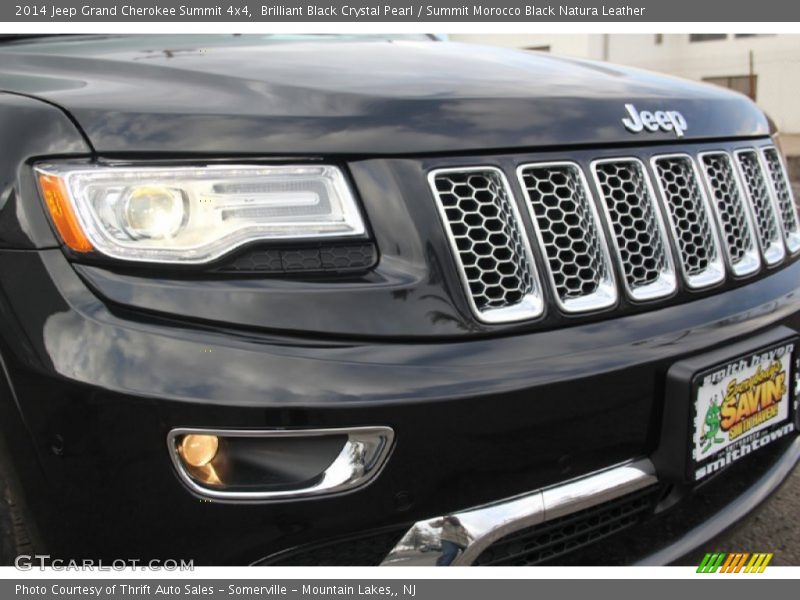 Brilliant Black Crystal Pearl / Summit Morocco Black Natura Leather 2014 Jeep Grand Cherokee Summit 4x4