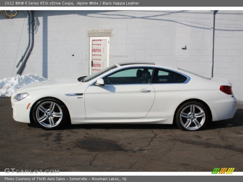 Alpine White / Black Nappa Leather 2012 BMW 6 Series 650i xDrive Coupe