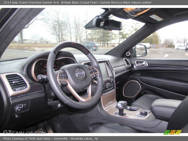Brilliant Black Crystal Pearl / Summit Morocco Black Natura Leather 2014 Jeep Grand Cherokee Summit 4x4