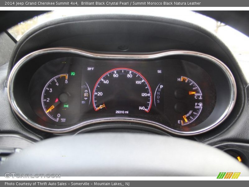 Brilliant Black Crystal Pearl / Summit Morocco Black Natura Leather 2014 Jeep Grand Cherokee Summit 4x4