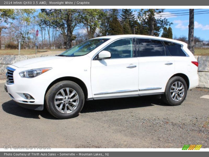 Moonlight White / Graphite 2014 Infiniti QX60 3.5 AWD