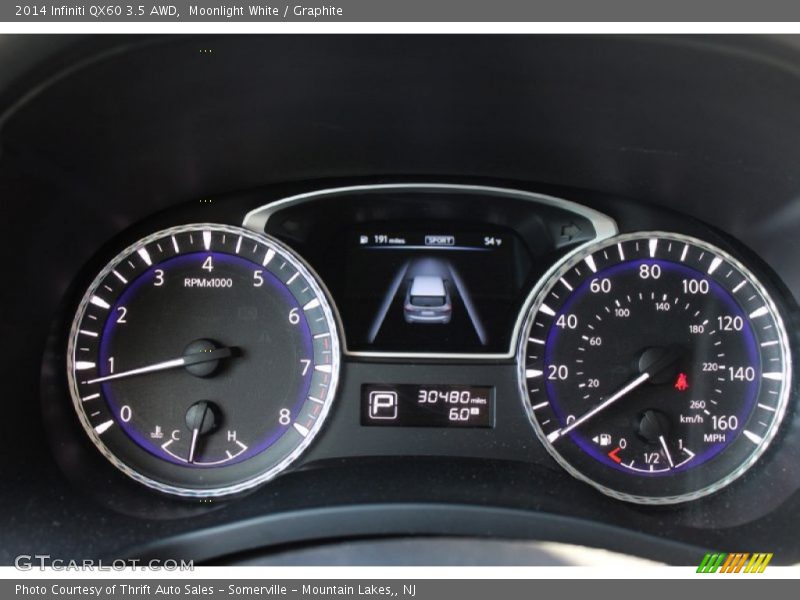 Moonlight White / Graphite 2014 Infiniti QX60 3.5 AWD