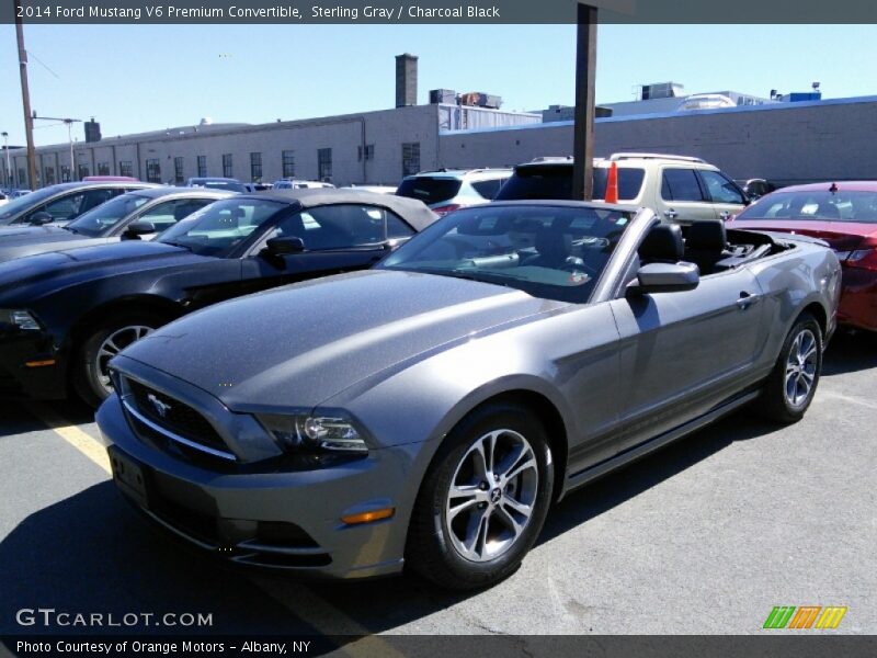 Sterling Gray / Charcoal Black 2014 Ford Mustang V6 Premium Convertible