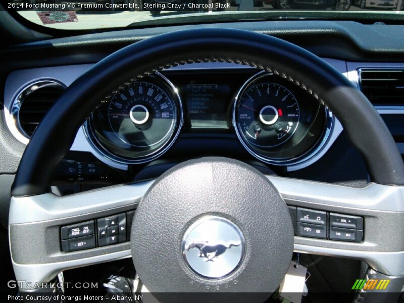 Sterling Gray / Charcoal Black 2014 Ford Mustang V6 Premium Convertible