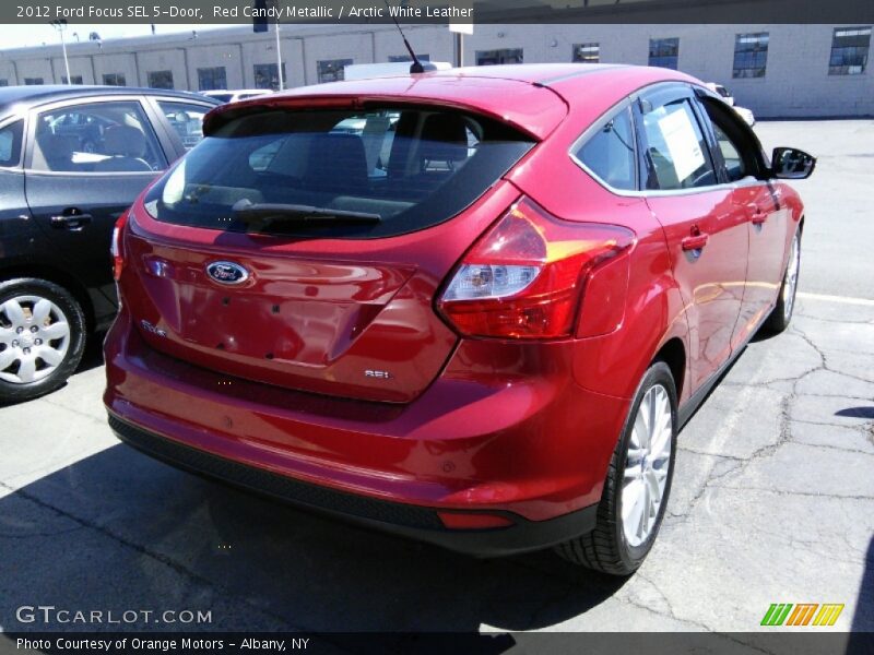 Red Candy Metallic / Arctic White Leather 2012 Ford Focus SEL 5-Door