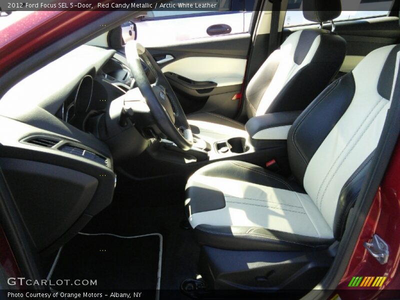 Red Candy Metallic / Arctic White Leather 2012 Ford Focus SEL 5-Door