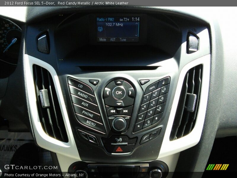 Red Candy Metallic / Arctic White Leather 2012 Ford Focus SEL 5-Door