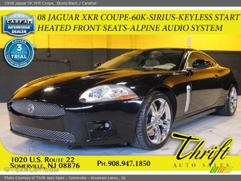 Ebony Black / Caramel 2008 Jaguar XK XKR Coupe