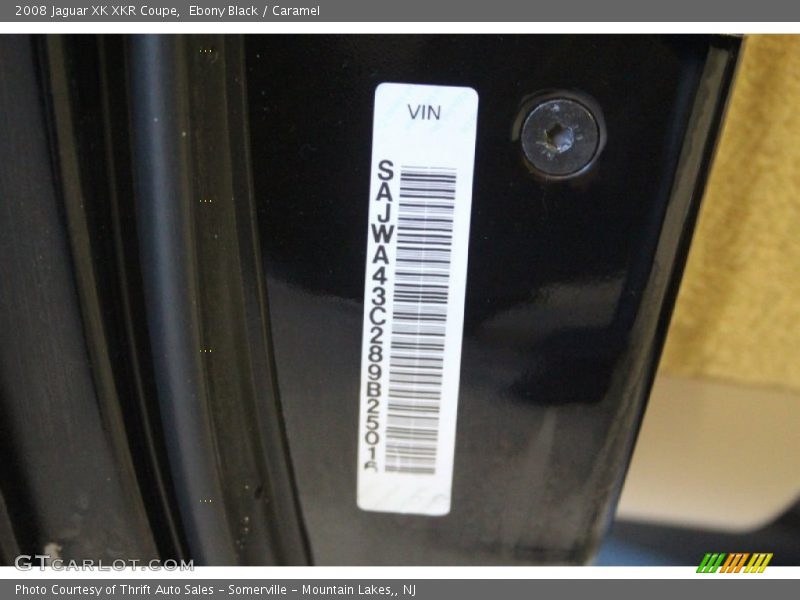 Ebony Black / Caramel 2008 Jaguar XK XKR Coupe
