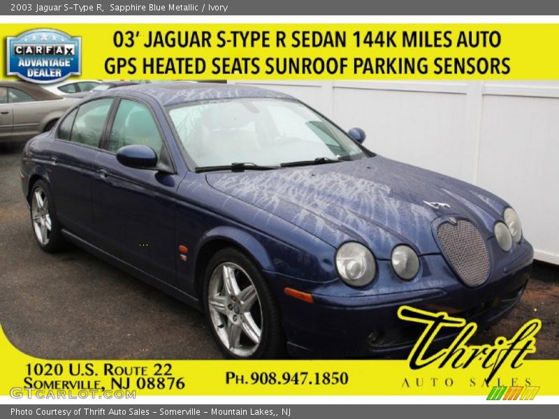 Sapphire Blue Metallic / Ivory 2003 Jaguar S-Type R