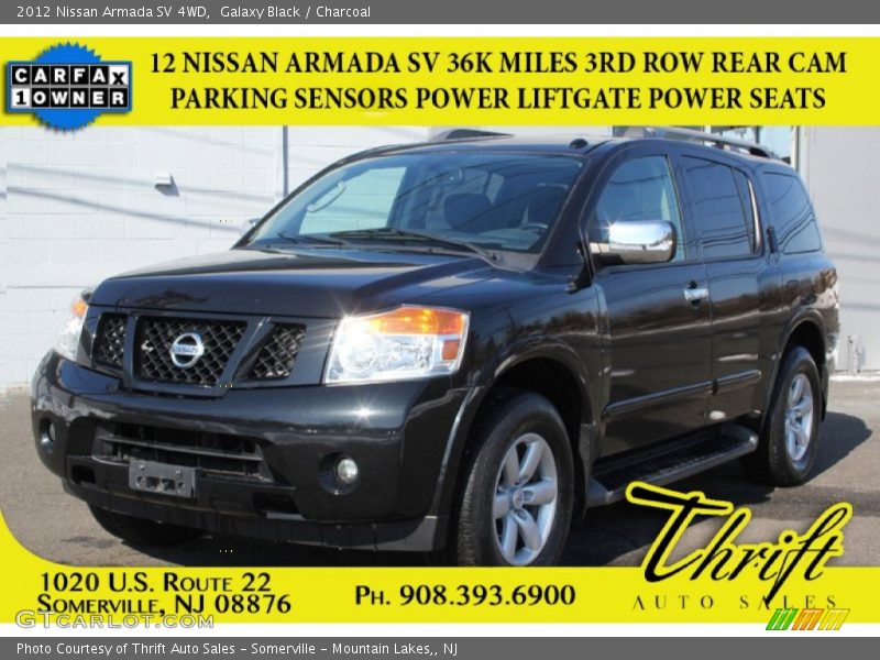Galaxy Black / Charcoal 2012 Nissan Armada SV 4WD