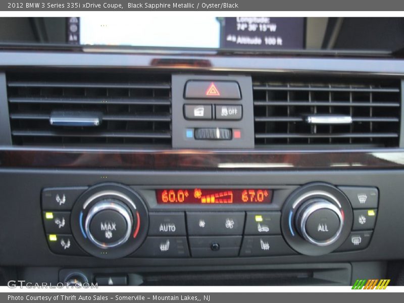 Black Sapphire Metallic / Oyster/Black 2012 BMW 3 Series 335i xDrive Coupe