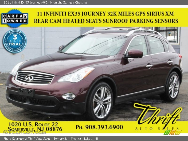 Midnight Garnet / Chestnut 2011 Infiniti EX 35 Journey AWD
