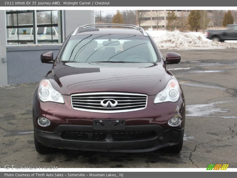 Midnight Garnet / Chestnut 2011 Infiniti EX 35 Journey AWD