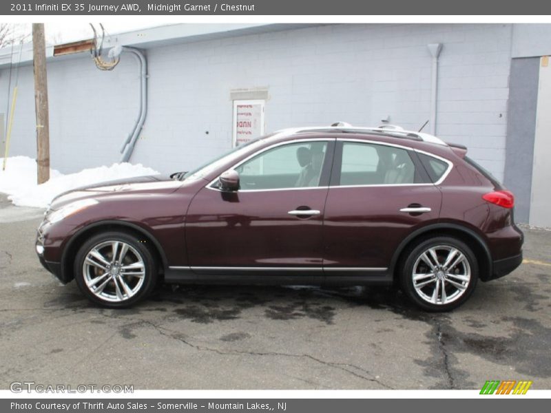 Midnight Garnet / Chestnut 2011 Infiniti EX 35 Journey AWD