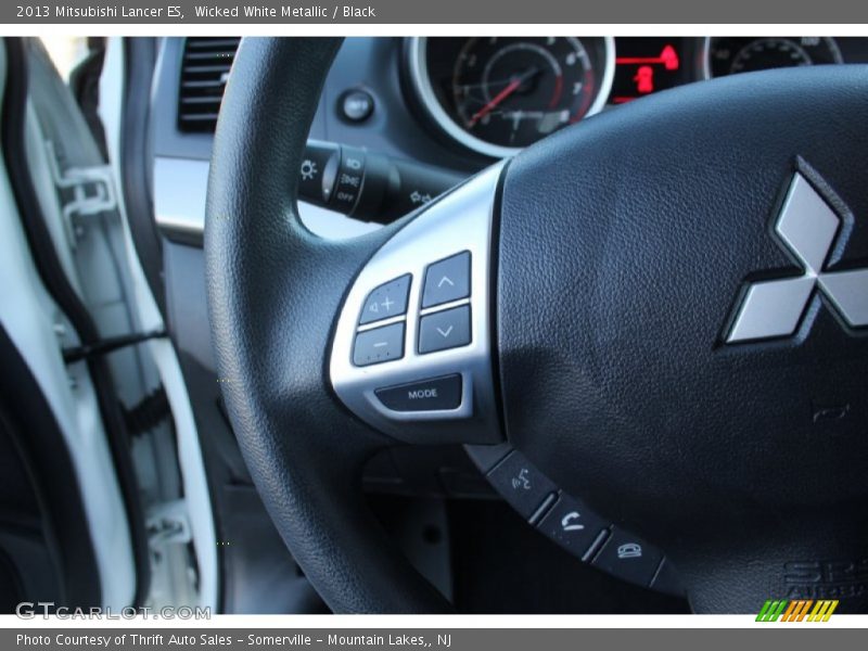 Wicked White Metallic / Black 2013 Mitsubishi Lancer ES