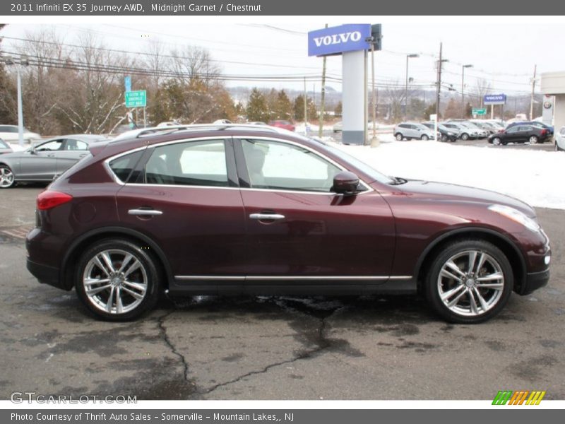 Midnight Garnet / Chestnut 2011 Infiniti EX 35 Journey AWD