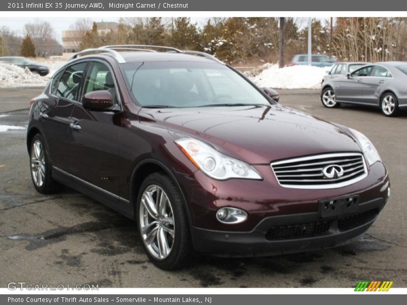 Midnight Garnet / Chestnut 2011 Infiniti EX 35 Journey AWD