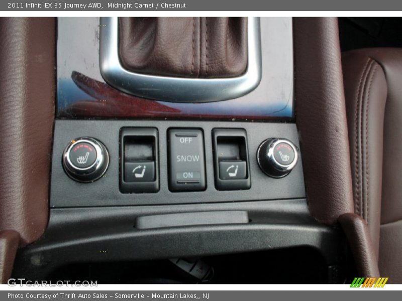 Midnight Garnet / Chestnut 2011 Infiniti EX 35 Journey AWD