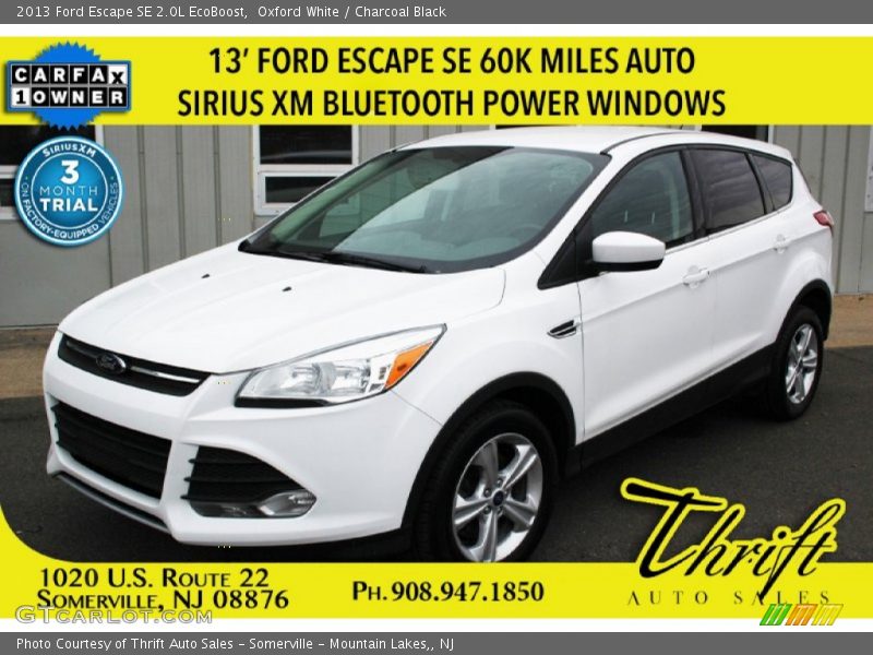 Oxford White / Charcoal Black 2013 Ford Escape SE 2.0L EcoBoost