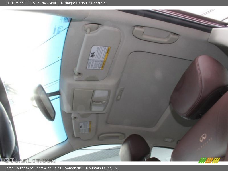 Midnight Garnet / Chestnut 2011 Infiniti EX 35 Journey AWD