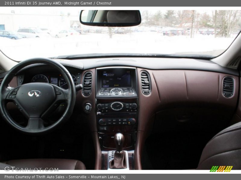 Midnight Garnet / Chestnut 2011 Infiniti EX 35 Journey AWD