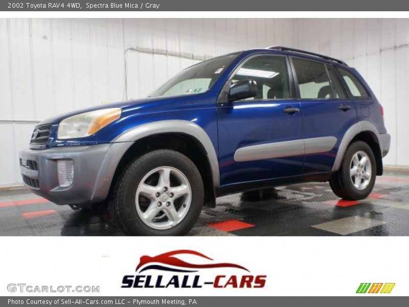 Spectra Blue Mica / Gray 2002 Toyota RAV4 4WD