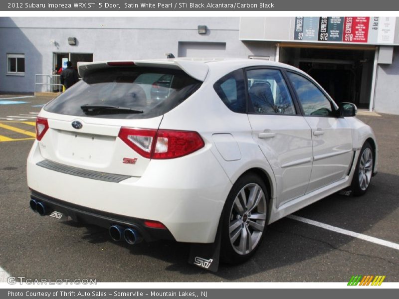 Satin White Pearl / STi Black Alcantara/Carbon Black 2012 Subaru Impreza WRX STi 5 Door